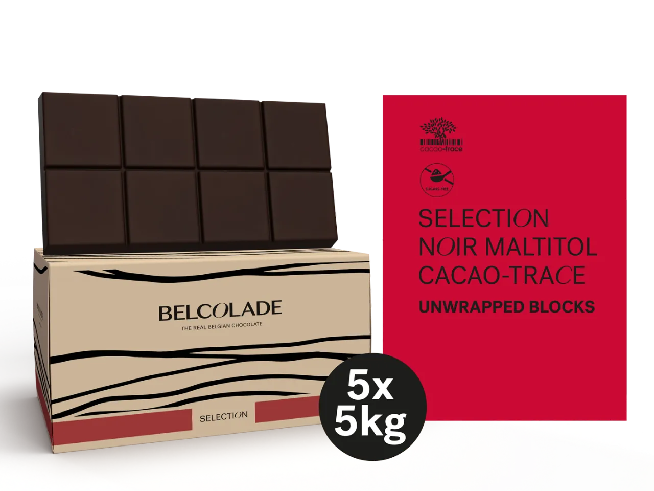 Belcolade Selection Noir Blocks C501/J Maltitol Cacao Trace - Puratos